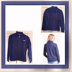 Vineyard Vines Navy Blue Fleece Shep Shirt 1/4 Zip Pullover Jacket Size XL